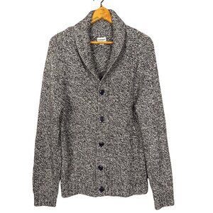 Old Navy Men’s Shawl Collar Cardigan Gray Wool Blend Sweater Size M